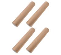 SUPVOX 4pcs Kraft Mailing Paper Tubes with Plastic Caps, 33x7cm Thick Cardboard Poster Tubes for Shipping Art Prints, Documents, and Posters, Suitable for Office and Mailing Use