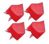 SUPVOX 4Pcs Large Washable Dog Bandana Breathable Cotton Triangle Scarf for Pets Comfortable Outdoor Neck Accessory Plain Design for Dog Party Decor and Everyday Wear