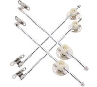 SUPVOX 4pcs Lid Support Hinges for Kitchen Cabinets and Windowsills, Iron Material Round Base, Provides Stable Support and Soft Close Function, Suitable for Flap Doors and Horizontal