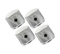 SUPVOX 4pcs Metal Guitar Knobs Replacement Control Caps with Screws for Electric Guitar and Bass Volume Tone Chrome Finish