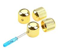 SUPVOX 4pcs Metal Guitar Volume Control Knobs Replacement Potentiometer Caps for Electric Guitar Bass Tone Control Accessories Easy Install