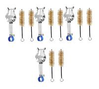 SUPVOX 4pcs Metal Music Stand Clamp Holder for Trumpet Music Book Clip Small Cleaner Brushes for Instrument Playing and Score Holder
