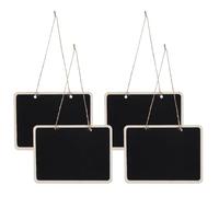 SUPVOX 4Pcs Mini Double-Sided Chalkboards 16X12Cm for Weddings, Parties & Table Number Signs - Reusable Message Boards for Home Decor