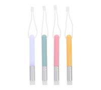 SUPVOX 4pcs Mini Ink Blending Brush Set for Card Making with Flat Plastic Bristles, Portable DIY Art Blending Tool for Graffiti and Template Marking