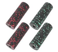 SUPVOX 4pcs Mini Yoga Rollers Muscle Massage Roller for Fitness Relaxation Portable Hollow Foam Columns for Back Neck Shoulder Leg Massage Sports Equipment in Green Red