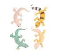 SUPVOX 4pcs Miniature Gecko Models Plastic Reptile Figurines Educational Animal for Realistic Small Gecko Decorations for Learning and Cognitive Development