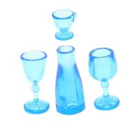 SUPVOX 4pcs Miniature Wine Cups Realistic Plastic Mini House Accessories Decorative Mini Wine Glasses for Dollhouse Display and