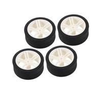SUPVOX 4PCS Model Car Rubber Tires DIY Wheels for Enhanced Grip and Stability Precision Hubs for Improved Performance Unique Structure for Engaging Science Projects