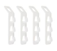 SUPVOX 4pcs Multi-Function Plastic Closet Hanger Connector Hooks Space-Saving Clothes Hanger Extending Clips for Wardrobe Organization and Bedroom Storage