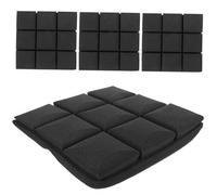 SUPVOX 4pcs Mushroom Head Soundproof Panels 25x25x5cm Black High-density Flame Retardant Acoustic Foam for Recording Studio Wall Sound Absorbing and Noise Reduction