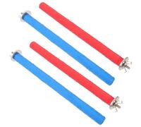 SUPVOX 4pcs Parrot Perch Stand for Nail Grinding and Filing, Colorful 1.5cm Diameter Rough Surface Bird Perches for Cockatiels, Parakeet Cage Accessories for Balance Training and Claw