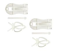 SUPVOX 4pcs Parrot Vegetable Clips Multi Functional Cuttlebone Clamp Bird Cage Accessories White Safe Feeding Tool for Small Birds and Parrots