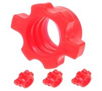 SUPVOX 4pcs PE Barbell Lock Nuts Weight Clamps for Home Gym Fitness Secure Dumbbell Screw Fastening Collars Prevent Movement