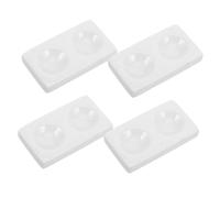 SUPVOX 4pcs Porcelain Spotting Plates Ceramic Reaction Dishes for Chemical Experiments Sample Analysis Color Comparison Laboratories Design