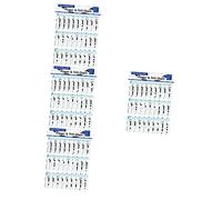 SUPVOX 4pcs Portable Flute Chord Chart for Beginner Practice Coated Paper Flute Chord Practicing Supplies for Learning Tunes for Ten Fingers