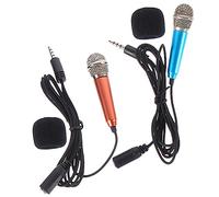 SUPVOX 4pcs Portable Miniature Microphone for Singing Voice Recording Microphone Small Mic for Smartphone for Live Streaming Recording The Go