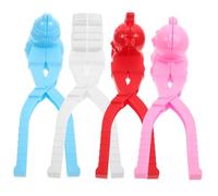 SUPVOX 4Pcs Portable Snow Ball Maker Clips for Outdoor Winter Lightweight Handles Ergonomic Design Protects Hands From Frostbite for Fights and Play
