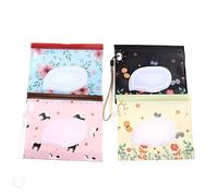 SUPVOX 4pcs Portable Wet Tissue Pouch Set Eva Wipe Holder Lid Double-layer Thickness 27mm for Travel and Daily Use