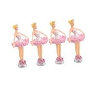 SUPVOX 4pcs Princess Ballerina Figurines for Music Box Accessories Elegant Ballet Dancing Dolls Decorative Vintage Jewelry Box Ornaments