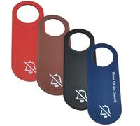 SUPVOX 4pcs Pu Please Do Not Disturb Door Hanger Signs for Hotel Bedroom Office, Double-sided Privacy Door Indicators Cleaning and Meeting in Progress Messages, Black Brown Red Blue