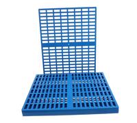 SUPVOX 4Pcs Rabbit Floor Mats Cage Pads for Guinea Pigs and Small Pets Cuttable and Protective Feet Pads Durable Non Wear Cage Accessories Blue