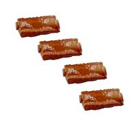 SUPVOX 4pcs Realistic Braised Pork Chops Models Fake Food Decorations for Home Kitchen Buffet Teaching Props Shop Window Display