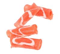 SUPVOX 4pcs Realistic Fake Meat Roll PVC Simulation Cooked Meat Display Props for Home Restaurant Decoration Early Childhood Education Play Food