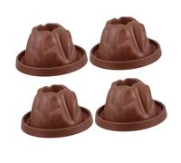 SUPVOX 4pcs Realistic Volcano Eruption Models Educational Science Experiment Kit with Dinosaur Props for DIY Geography Project and Volcanic Activity Display