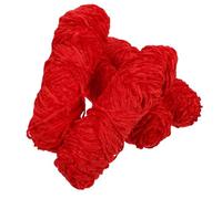 SUPVOX 4pcs Red Wool Chenille Thread Yarn for DIY Weaving and Hand-Knitted Projects, Easy to Carry and Versatile Material, for Hat Weaving and Knitting on The Train