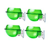 SUPVOX 4Pcs Reptile Feeding Basin with Suction Cup Safe Pet Water Dish High Temperature Resistant Lizard Feeder Smooth Interior for Easy Feeding for Bearded Dragon and Other Reptiles