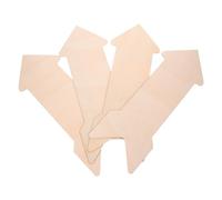 SUPVOX 4pcs Rustic Unfinished Wooden Arrow Cutouts for DIY Crafts with Thickened Smooth Surface, Beige Wood Slices for Wall Sticking and Handmade Home Decoration