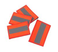 SUPVOX 4pcs Safety Patches Backpack Patch Fluorescent Reflective Safety Tape Nylon Cloth Easy Installation for Sportsperson Worker Travels DIY