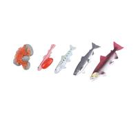 SUPVOX 4pcs Salmon Model Boys and Girls Observing Fish Model Animal Toys Fake Fish Training Aid for Boys and Girls Cognition