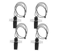 SUPVOX 4pcs Samba Whistles Percussion Instruments for Coaches and Teachers White Plastic Whistle Set for Music Practice Dance Sports Performance