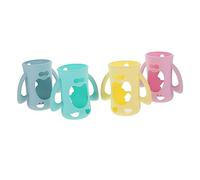 SUPVOX 4pcs Silicone Baby Bottle Protective Covers Sleeve Set for 240ml Nursing Bottles Multi-Color Mix Accessory for Infant Feeding and Protection Random Color