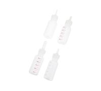 SUPVOX 4pcs Silicone Pet Feeding Bottles with Measurement Scale for Newborn Puppies Kittens and Small Animals Safe Hand-feeding Kit for Home Use
