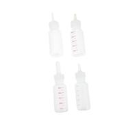 SUPVOX 4pcs Silicone Pet Nursing Bottles with Scale for Newborn Puppies and Kittens Reusable Easy to Clean Soft Squeeze Feeding Kit for Home Pet Accessories
