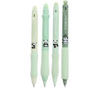 SUPVOX 4pcs Simple Gel Pen Press Gel Pen 0.5mm Push-type Design Smooth Writing Erasable Light Green for Greeting Card Making Students