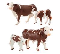 SUPVOX 4Pcs Simulation Farm Animals Cow Suit Model Realistic Cow for Educational Plaything to Enhance Imagination and Cognitive Skills for Learning About