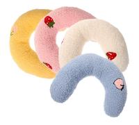 SUPVOX 4Pcs Small Cat Sleeping Pillows U-shaped Portable Indoor Kitten Neck Support Cushions Soft Deep Sleep Comfort for Cats