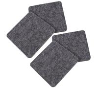 SUPVOX 4pcs Soft Cork Felt Coasters Set 10x10cm Square Heat Resistant Reusable Drink Coasters for Coffee Cups Office and Home Use