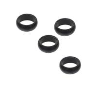 SUPVOX 4Pcs Sports Finger Rings Flexible Silicone Protector for Outdoor Exercising and Breathable Jewelry Durable Black Finger Band for Gym Workouts