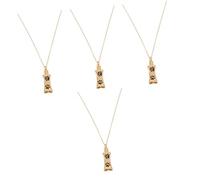 SUPVOX 4pcs Stainless Steel Dog Memorial Necklace Ashes Urn Pendant Cremation Jewelry for Pet Owners Keepsake for Cherishing Lost Loved