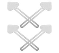 SUPVOX 4pcs Stainless Steel Paint Tube Squeezer Set with Heart Shape Metal Roller Pressers for Artists, Manual Tube Extrusion Tool for Paint, Creams, and Lotions, Suitable for Art