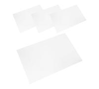 SUPVOX 4pcs Sublimation Metal Blank Aluminum Signs 200x300mm Pearl White 0.4mm Thick Sublimation Photo Plates DIY Metal Blanks for Custom Nameplates and Office Use