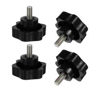 SUPVOX 4pcs Threaded Star Clamping Screw Knob with M8 X 16mm Stainless Steel Screw, Abs Plastic Star Handle Knob for Machine Tools, Easy to Grip and Remove in Industrial and Electronic