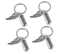 SUPVOX 4pcs Urn Keychain for Pet Ashes Keepsake Pendant Wings Comforting Memorial for and Portable Ash Keepsake Key