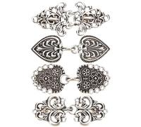 SUPVOX 4pcs Vintage Shawl Clips Cardigan Collar Clips Alloy Rust Resistant Elegant Chic Accessories for Women Girls Keep Cloth Neat Suitable for Shawl and Dress