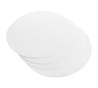 SUPVOX 4pcs White Felt Record Slipmat Turntable Platter Mat Vibration Isolation Wool Mat Vinyl Record Player Accessories for Home Studio