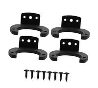 SUPVOX 4pcs Wireless Microphone Hook Silicone Metal Wall Mount Mic Clamp Stand Simple Installation Storage Holder for Home Studio